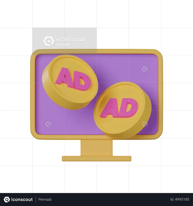 Publicité en ligne  3D Icon