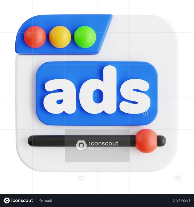 Publicité sur les réseaux sociaux  3D Icon