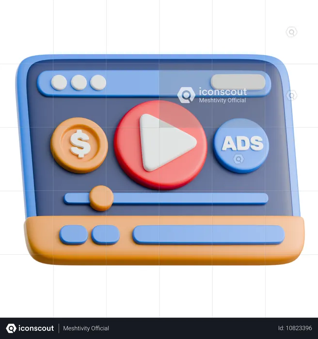 Annonces vidéo  3D Icon