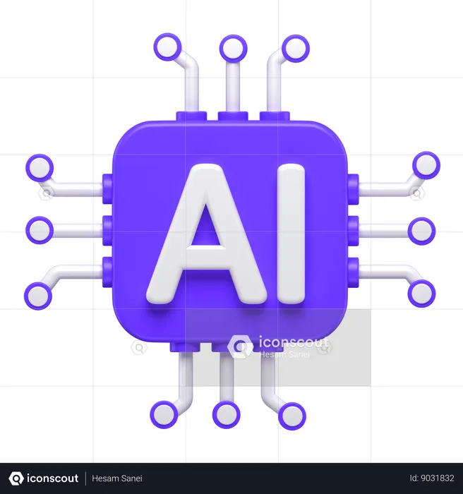 Ai chip  3D Icon