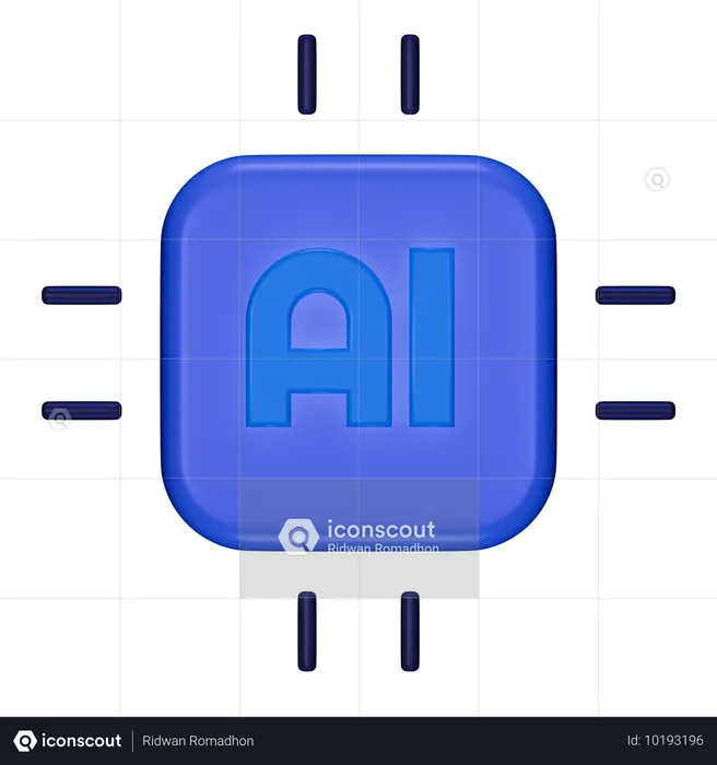 Ai chip  3D Icon