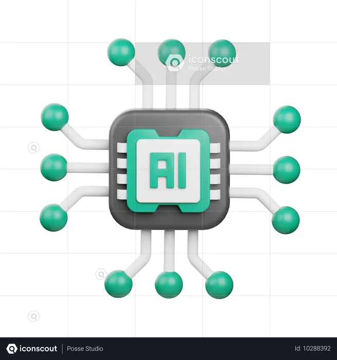 Ai chip  3D Icon