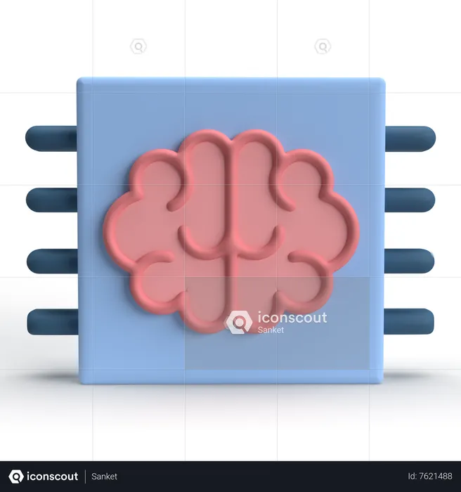 Ai chip  3D Icon