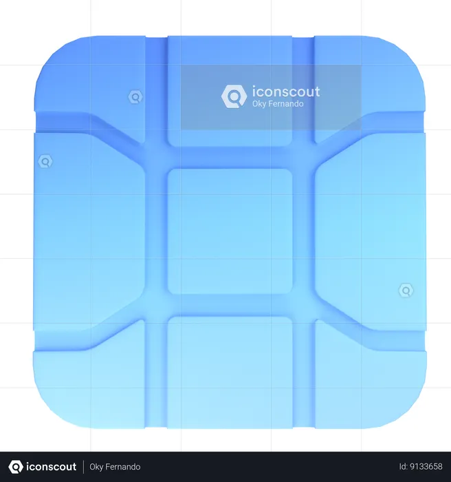 Puce de microprocesseur  3D Icon