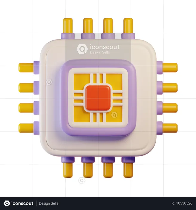 Puce électronique  3D Icon