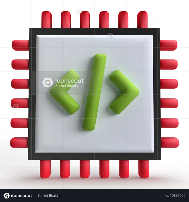 Puce informatique  3D Icon