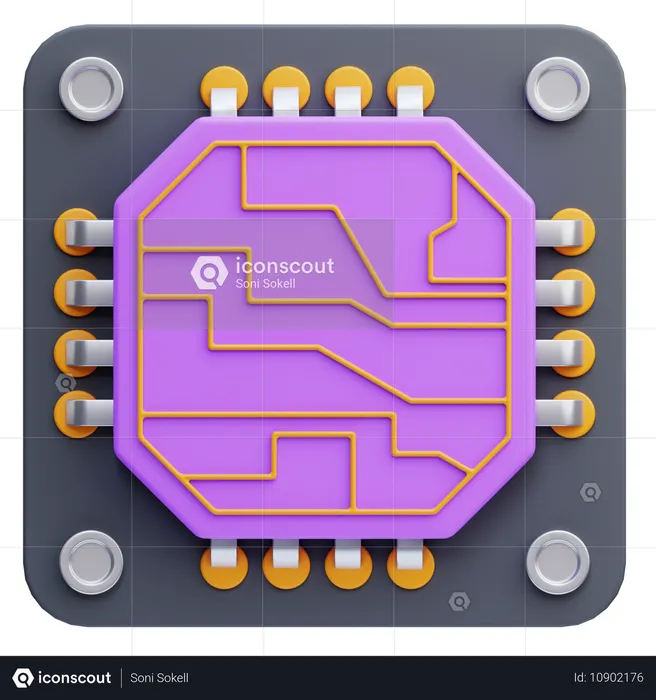 Puce informatique  3D Icon