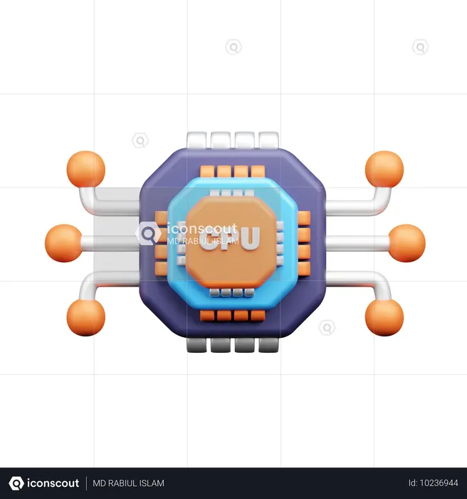 Puce processeur  3D Icon