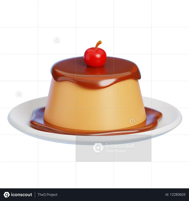 Pudding  3D Icon