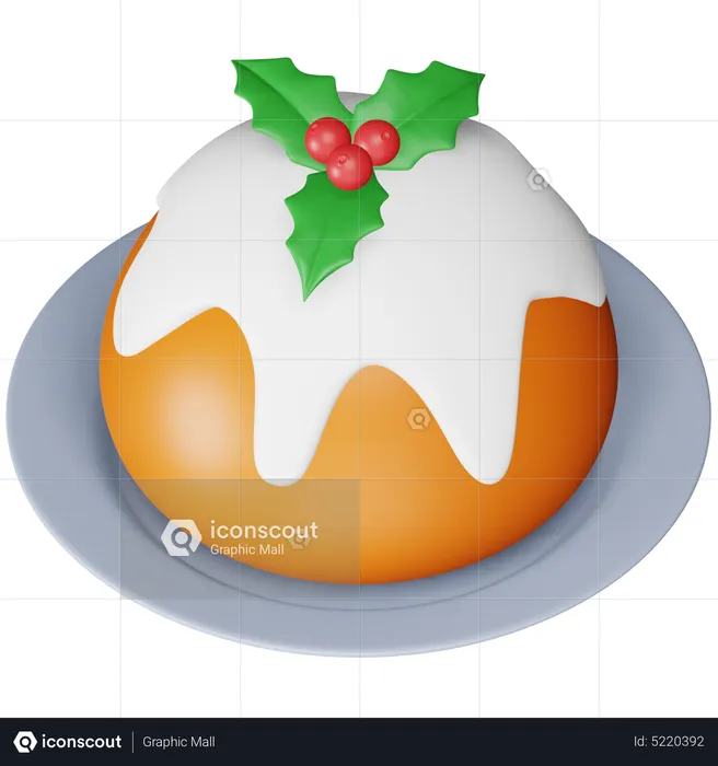 Pudding de Noël  3D Icon