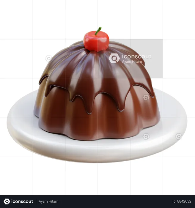 Puding chocolate  3D Icon