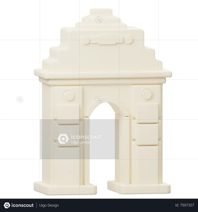 Puerta india  3D Icon