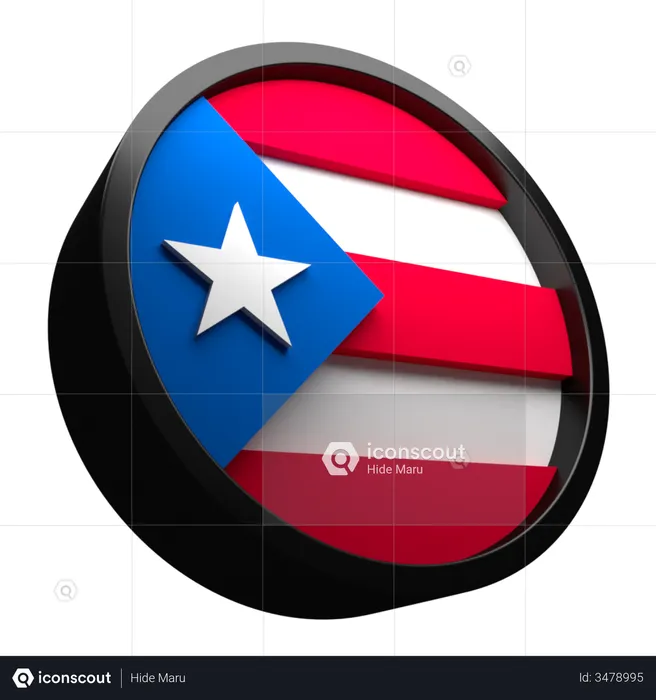 Puerto Rico Flag Flag 3D Flag
