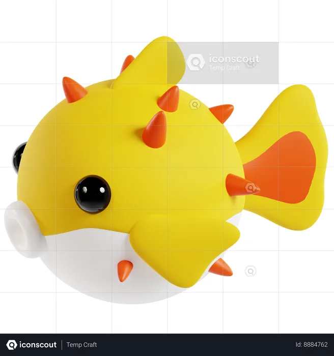 Puffer fish  3D Icon