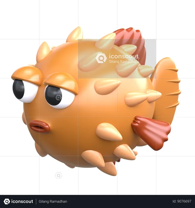 Pufferfish  3D Icon