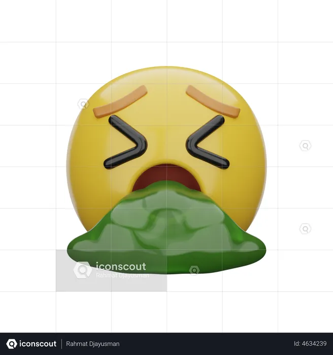 Puke Emoji Emoji 3D Illustration