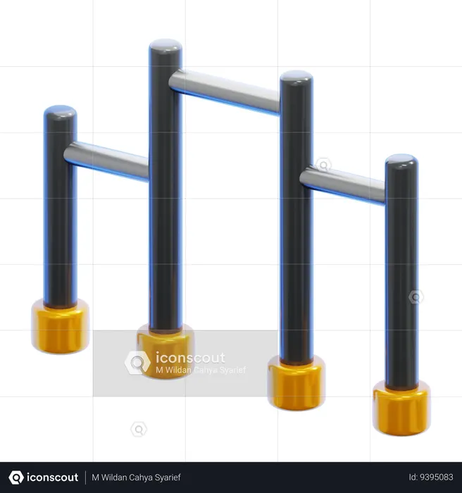 PULL UP BARS  3D Icon