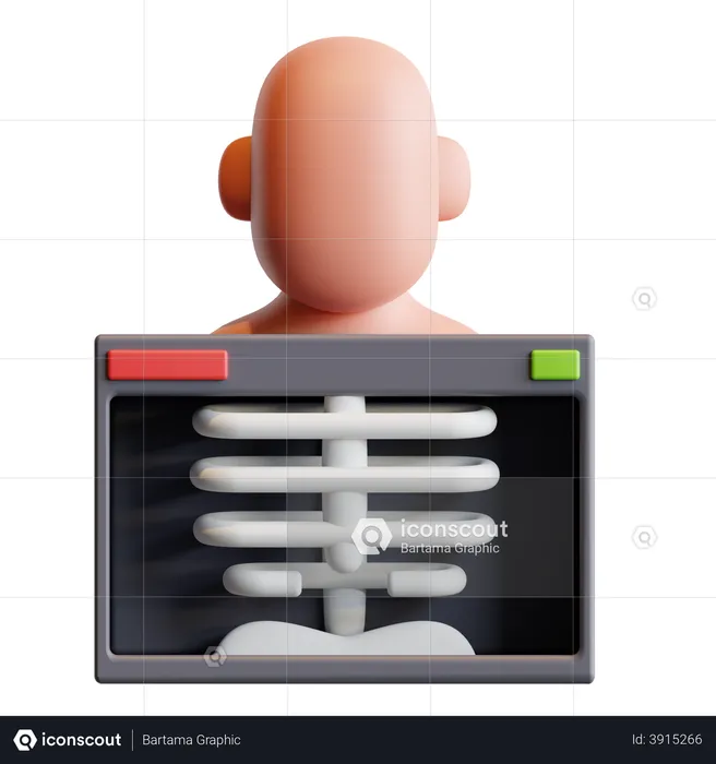 Radiografía de pulmones  3D Illustration