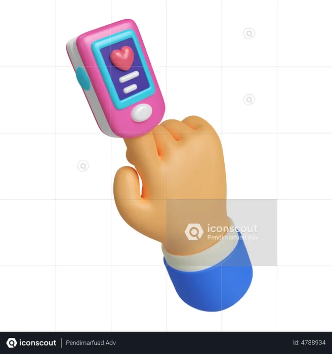 Pulse Oximeter  3D Illustration