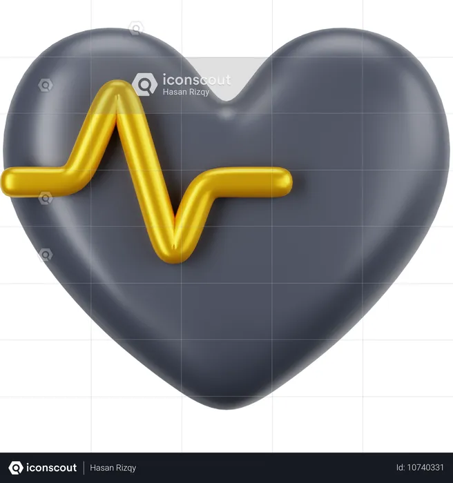 Pulso del corazón  3D Icon