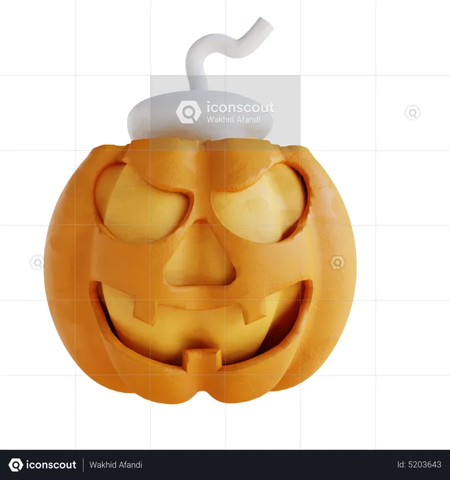 Pumpkin And Candles  3D Icon