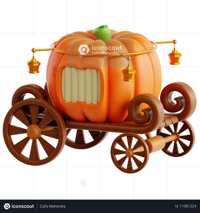 Pumpkin Carriage  3D Icon