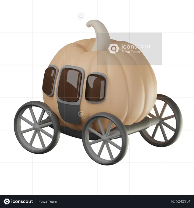 Pumpkin Carriage  3D Icon