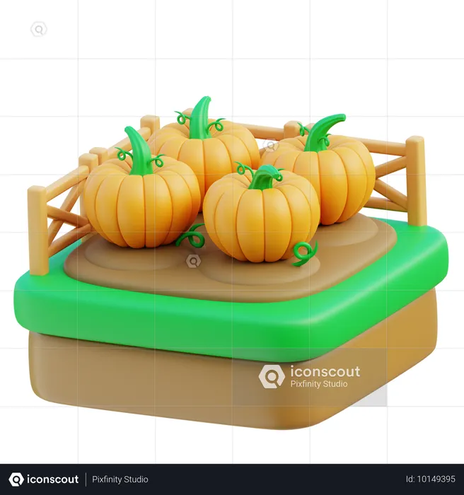 Pumpkin Farm  3D Icon