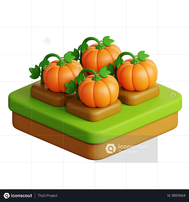 Pumpkin Farm  3D Icon