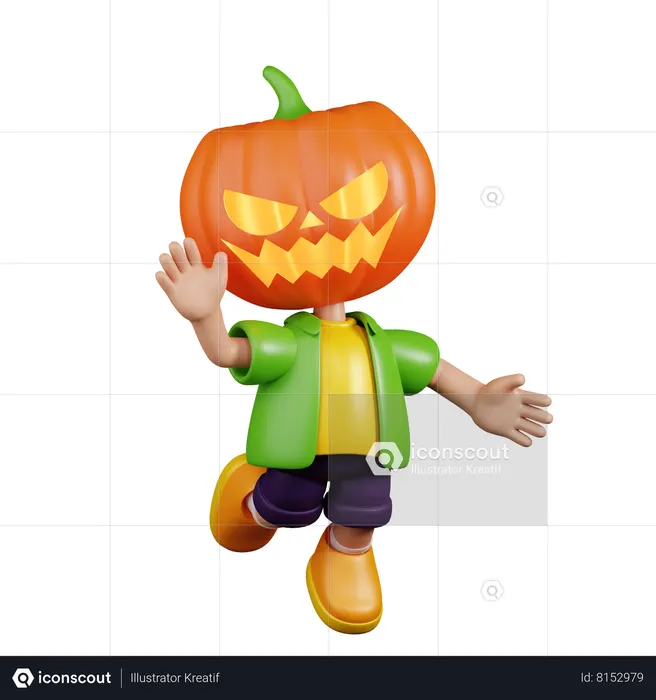 Pumpkin Happy  3D Icon