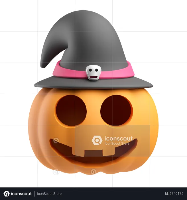 Pumpkin Head  3D Icon