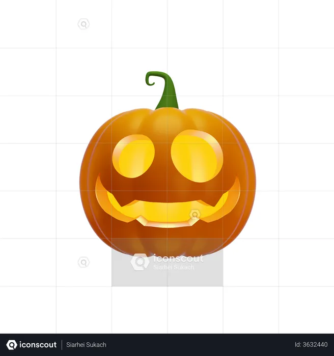 Pumpkin Lantern  3D Illustration