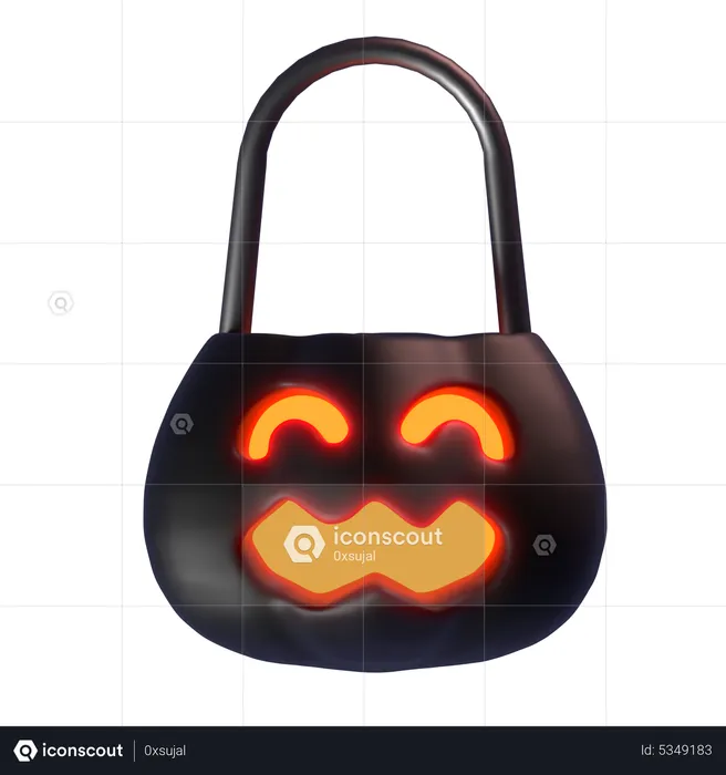 Pumpkin Lantern Dark  3D Icon