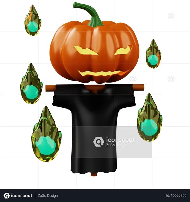 Pumpkin Man  3D Icon