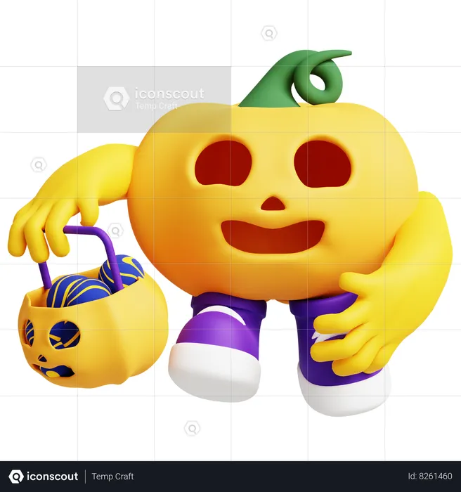 Pumpkin Monster  3D Icon