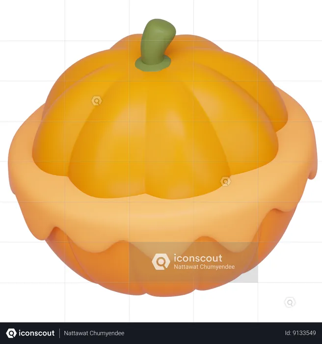 Pumpkin Pie  3D Icon