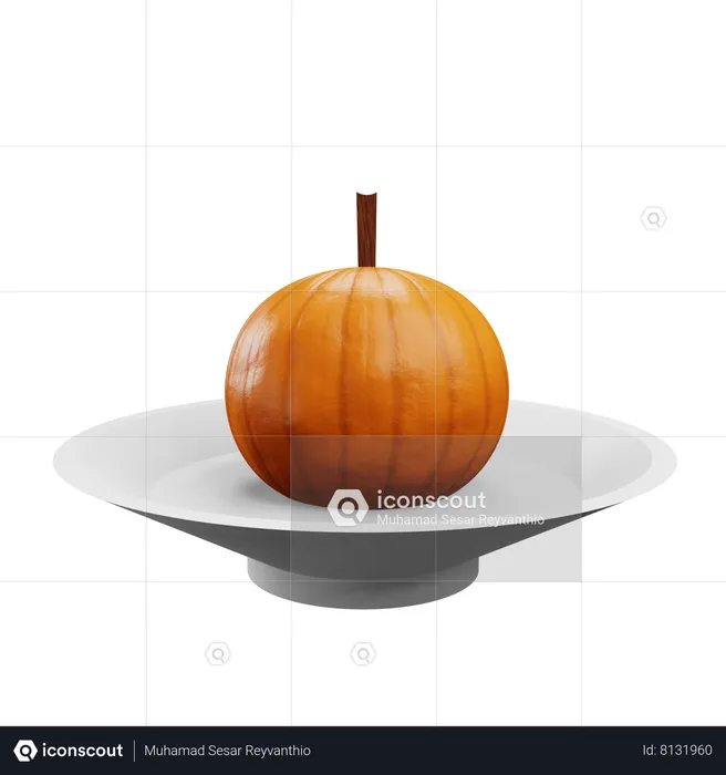 Pumpkin Plate  3D Icon