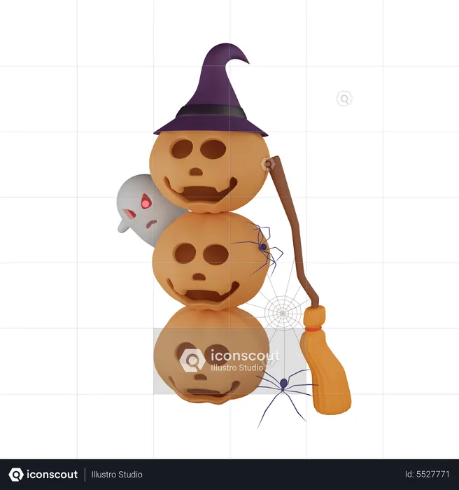 Pumpkin Stack  3D Icon