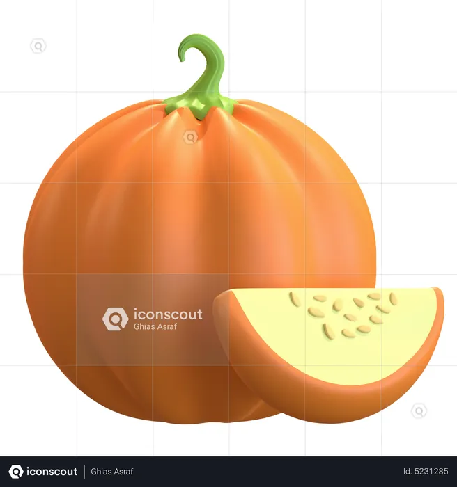 Pumpkin Vegetable  3D Icon