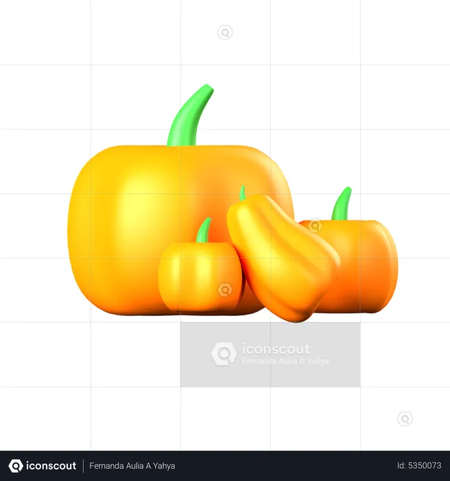 Pumpkins  3D Icon