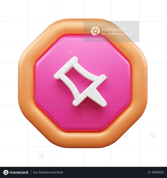 Punaise  3D Icon