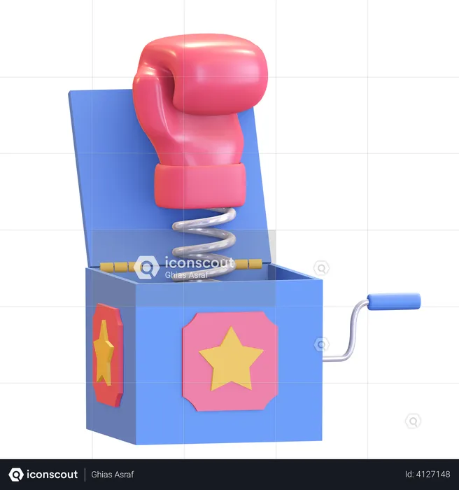 Punch box  3D Illustration