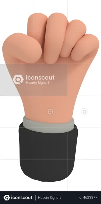 Punch Hand Gesture  3D Illustration