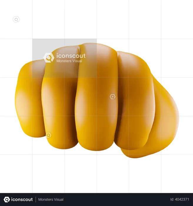 Punch hand gesture  3D Illustration