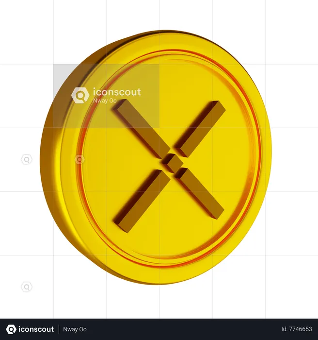 Pundi X Crypto Coin  3D Icon
