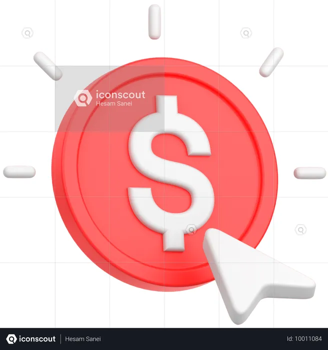 Puntero del dólar  3D Icon