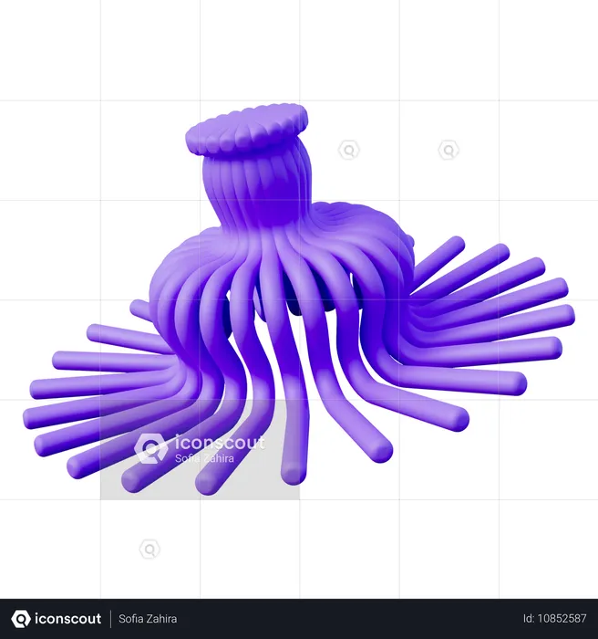 Purple Abstract Shape  3D Icon