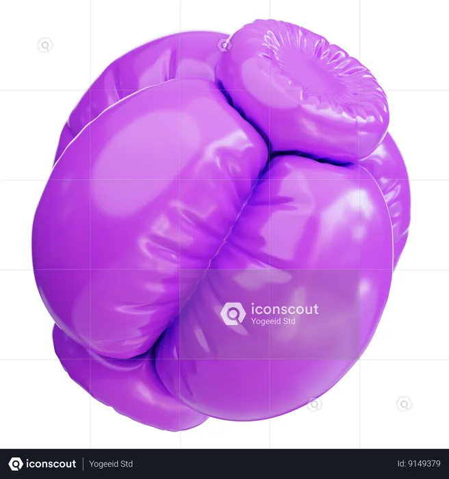 Purple balloon  3D Icon