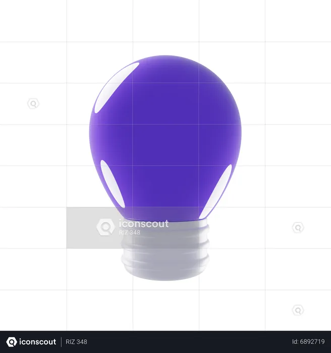 Purple lamp  3D Icon