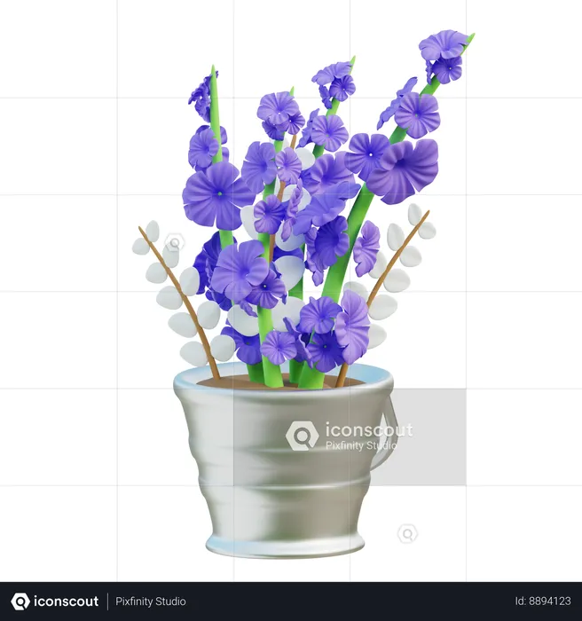 Purple Lavender  3D Icon